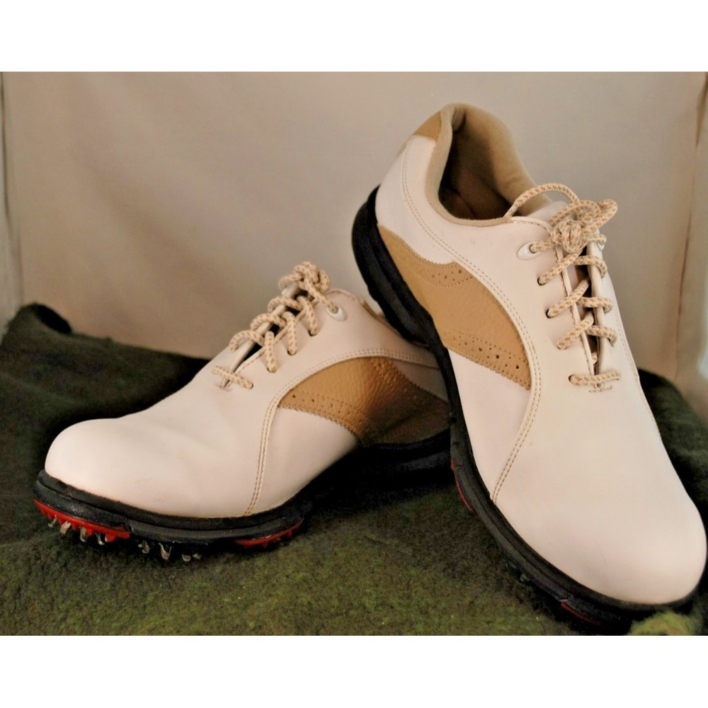 FootJoy FJ GreenJoys Women's Golf Shoes Cleats White Tan Size 10M - Picture 6 of 8